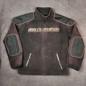 Harley Davidson Riding Gear Fleece Jacket Mens Medium‎ Full Zip Motorcycle Biker